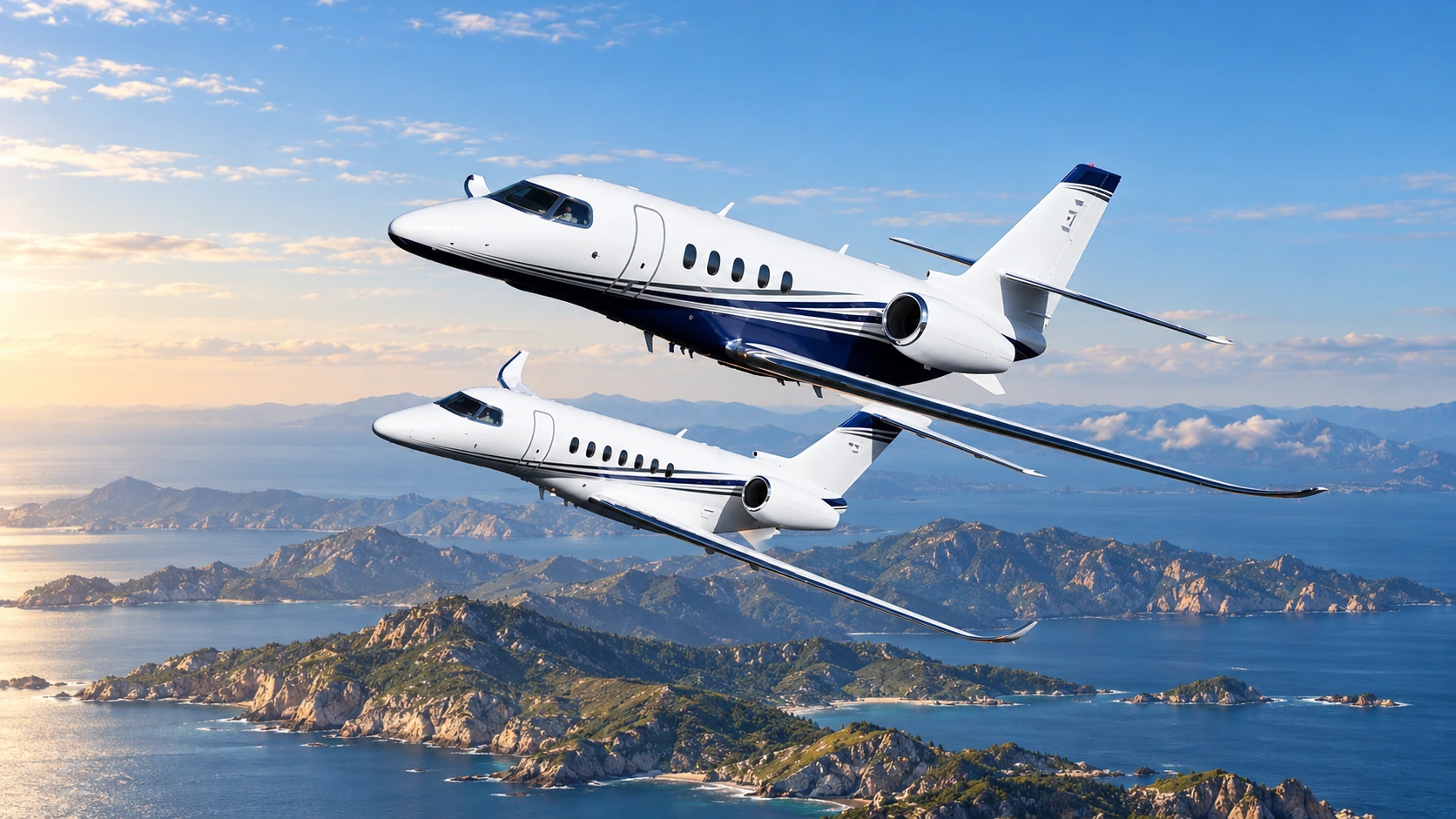 AI-generated illustration of Citation Latitude and Longitude aircraft
