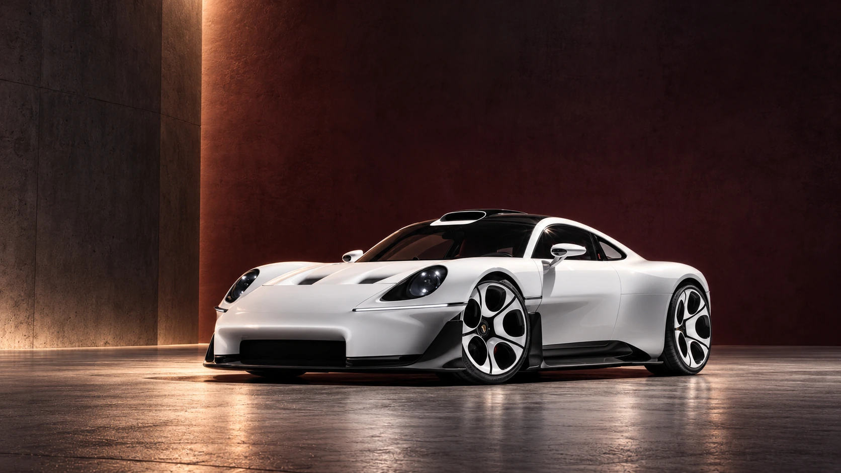 AI-generated illustration of the Porsche Mission S vision model